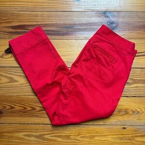 Ann Taylor Loft Ankle Length Zipper Red Pants, EUC, 2